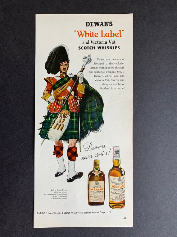 ビンテージミラー/デュワーズ/Dewar's/スコッチウイスキー/壁掛け鏡