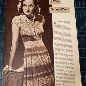 Rare vintage 1940 olivia de havilland portraitvintage