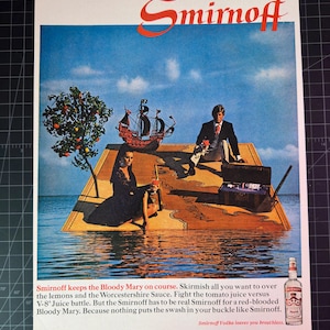Vintage 1960s Smirnoff Vodka Print Ad
