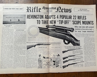 Vintage 1954 Remington Rifle News 2-Page Print Ad