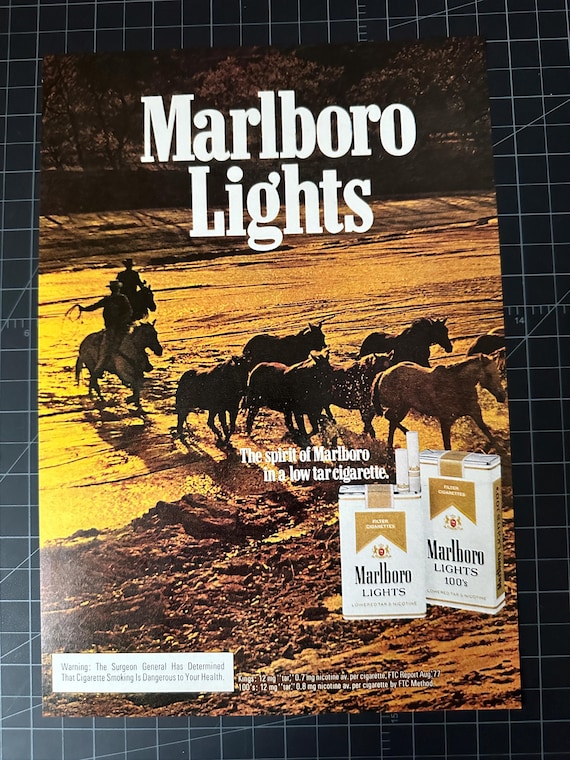 1978年ヴィンテージのマルボロタバコの印刷広告 - Etsy 日本