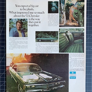 Vintage 1972 chrysler new yorker print advertisement