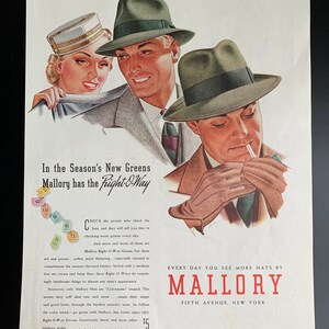 帽子 50s VINTAGE Mallory Twenty 7 1/4 58cm Vintage 1950's Mallory Hats Box 2 Hats, Miniature Salesman