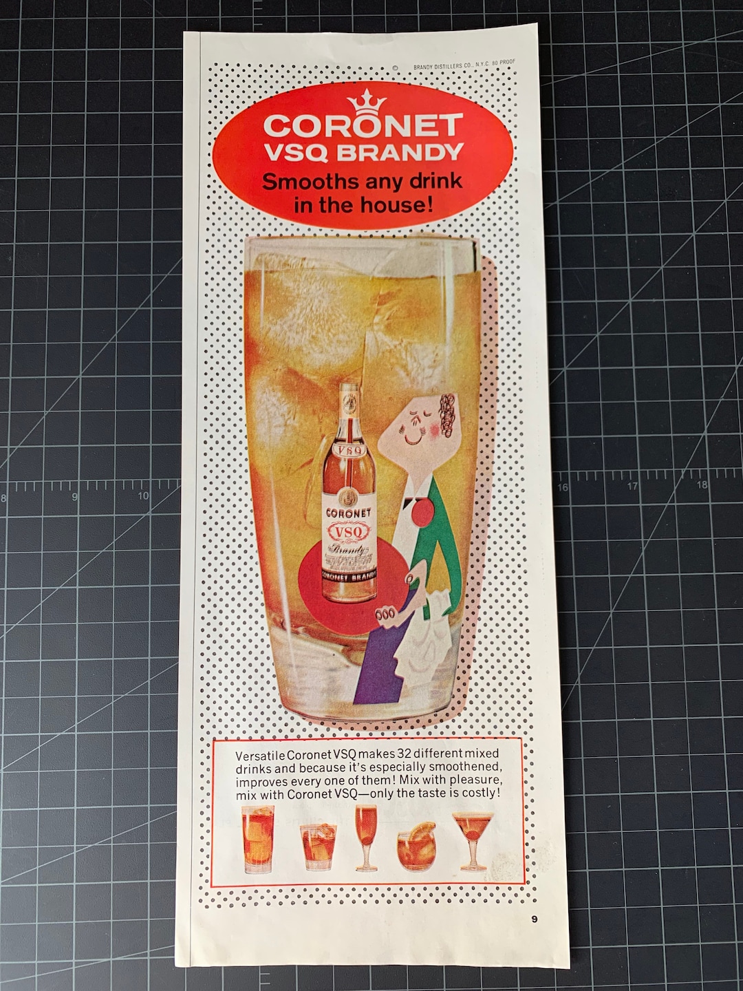 Vintage 1968 VSQ Brandy Print Ad Etsy