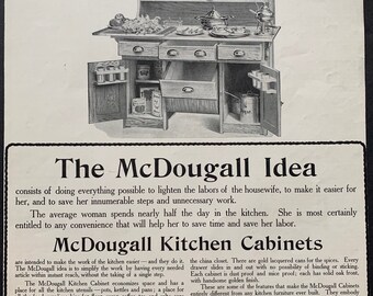 Vintage 1905 mcdougall kitchen cabinets ad