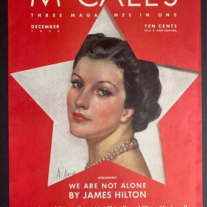 Vintage 1936 mccalls december magazine cover