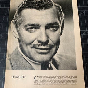 Vintage 1940s clark gable portraitvintage
