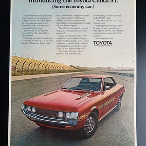 Vintage 1971 toyota celica st print advertisement