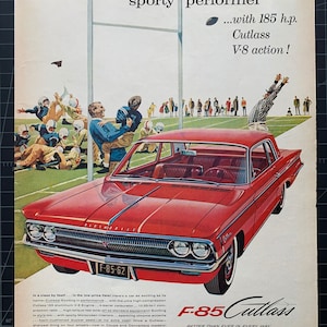 Vintage 1962 Oldsmobile F-85 Cutlass Print advertisement