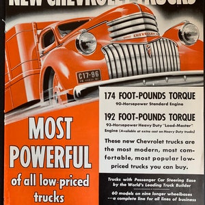 Vintage 1941 Chevrolet Trucks advertisement