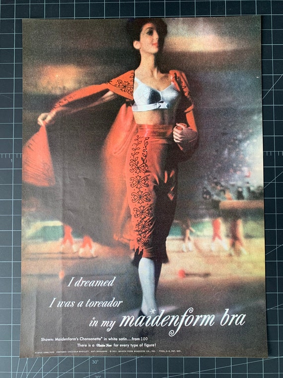 Vintage 1951 Maidenform Bra Print Ad -  Canada