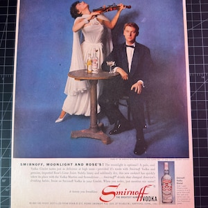 Vintage 1960s Smirnoff Vodka Print Ad