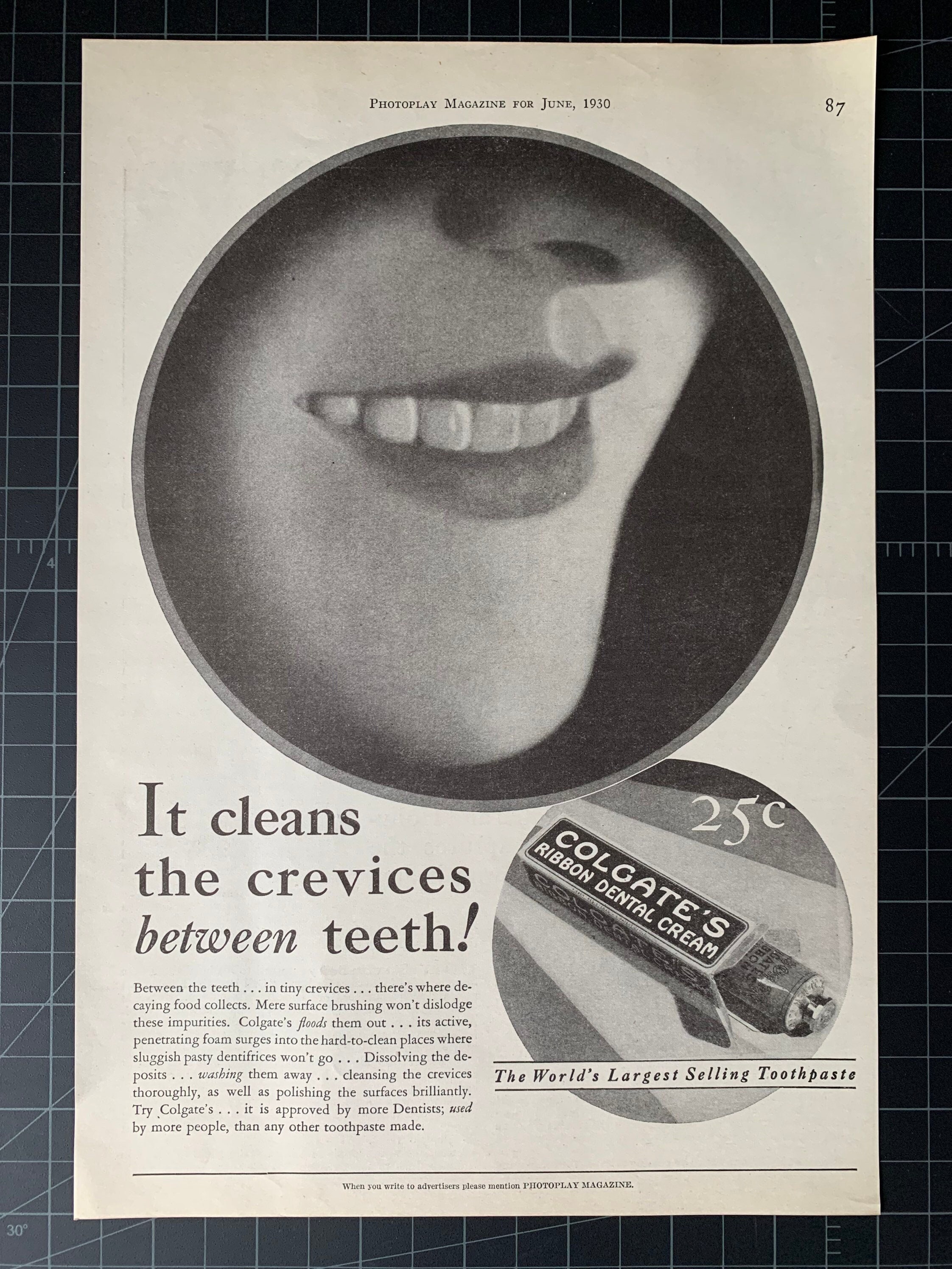 Vintage 1930 Colgate’s Toothpaste Original Print Ad - Etsy