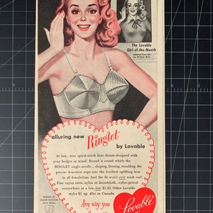 Lovable Bra, Vintage Bra Adverts, Edwards & Millers