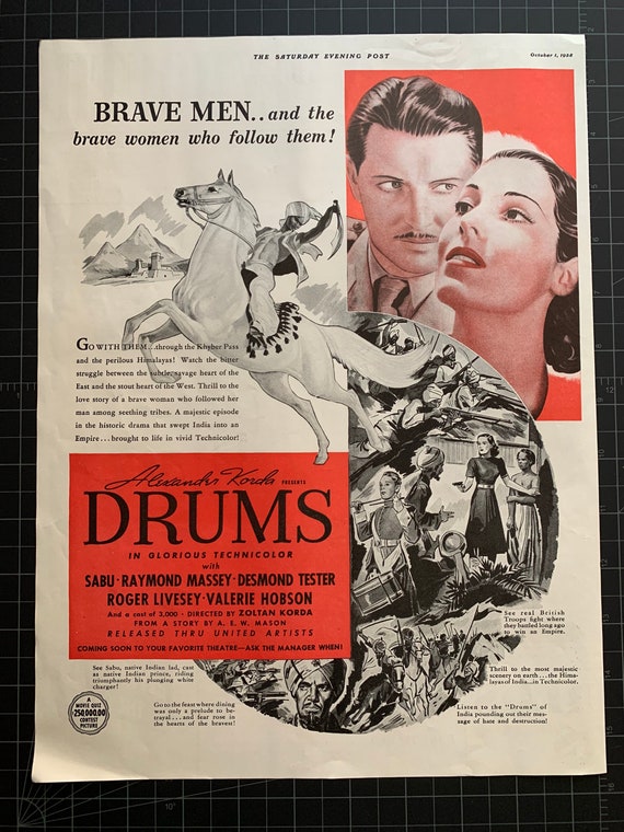 Vintage 1938 drums Film Print Ad Etsy