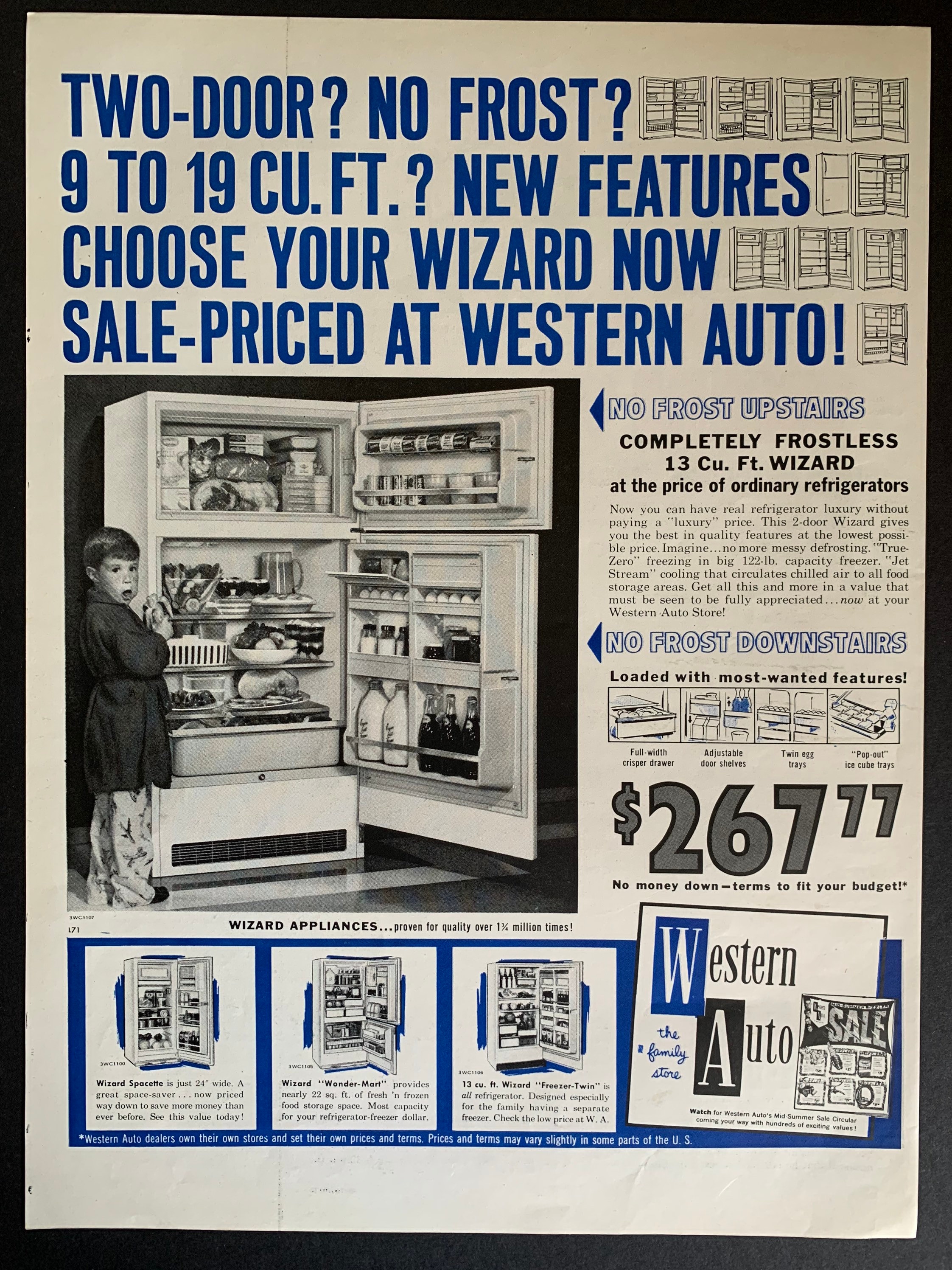 Vintage 1961 Western Auto Wizard Appliances Ad Etsy