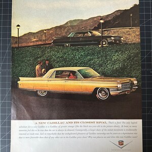 Vintage 1960s cadillac print advertisement
