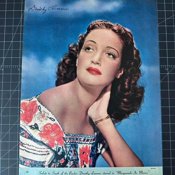 Vintage 1940s dorothy lamour portrait