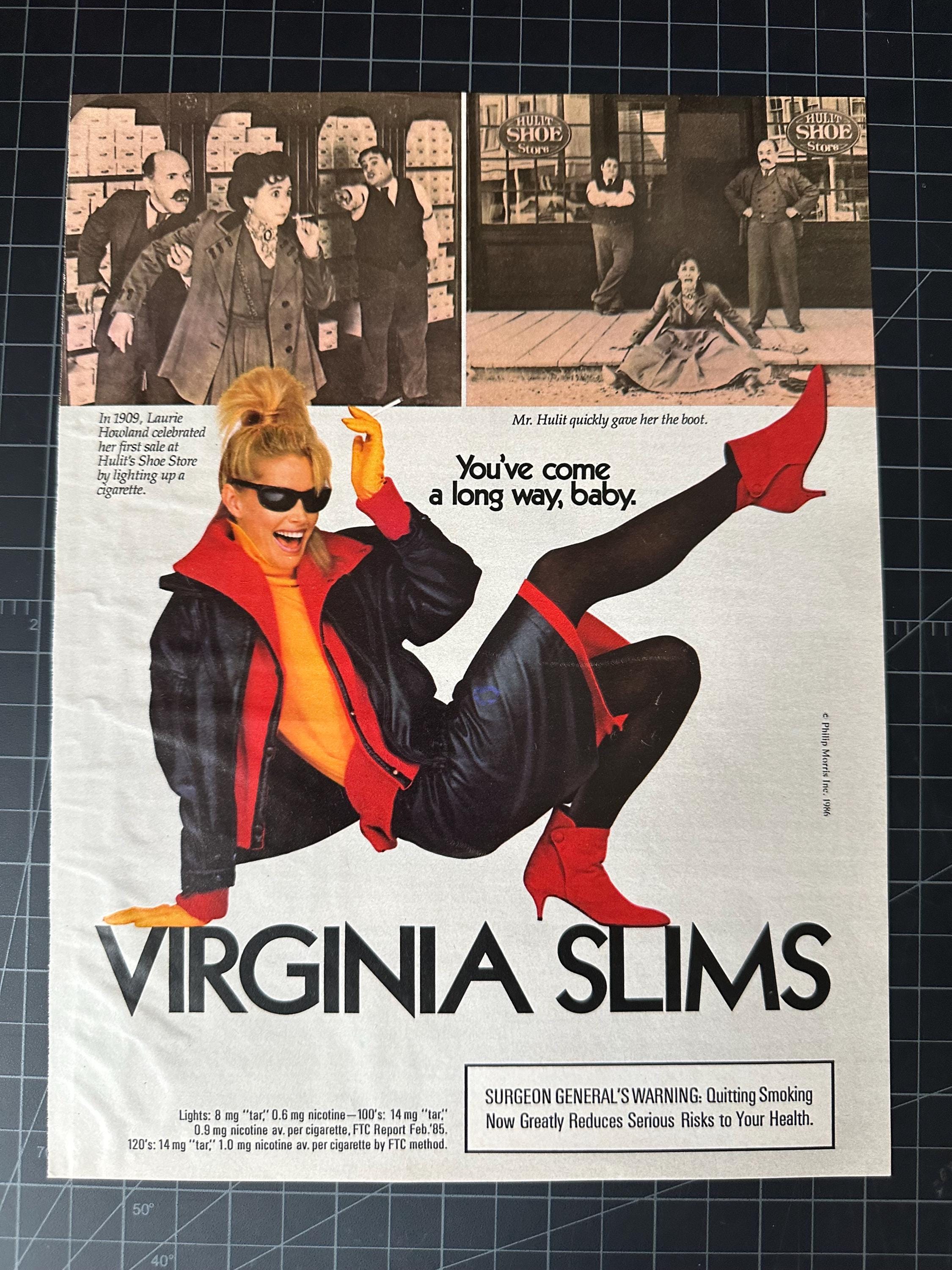 Vntage Vrgna Slms Sewng Needle Card Package/ Vrgna Slms Advertsng/ 1980s Tobacco
