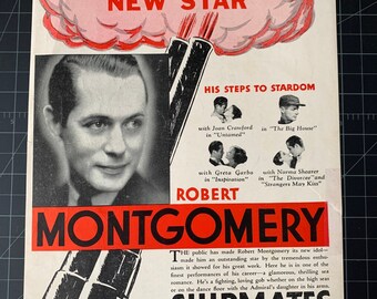 Foto promozionale originale della rivista Robert Montgomery del 1931