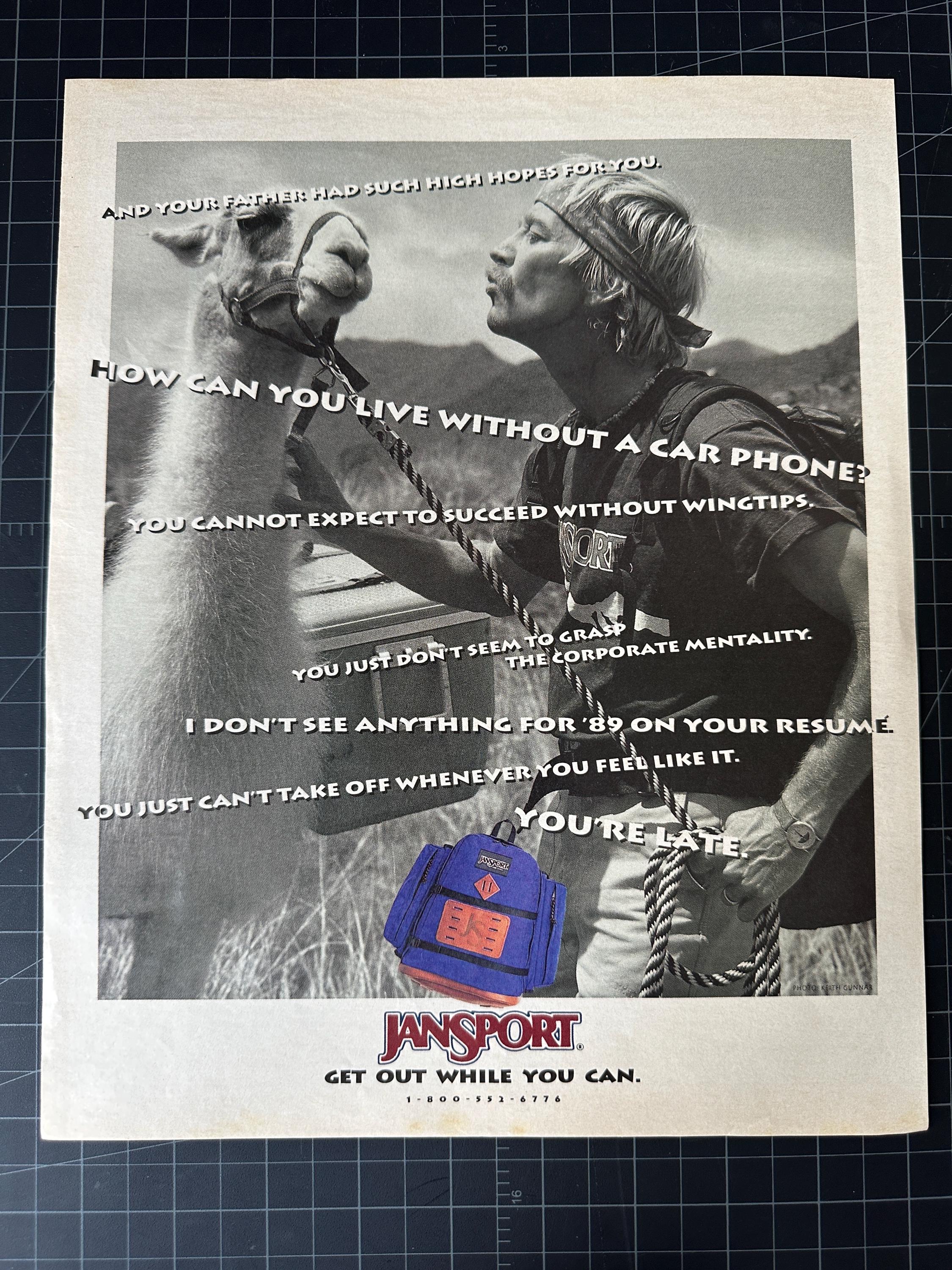 Vintage 1993 Jansport Backpacks Original Advertisement - Etsy Vintage 1993 Jansport Backpacks Original Advertisement - Etsy