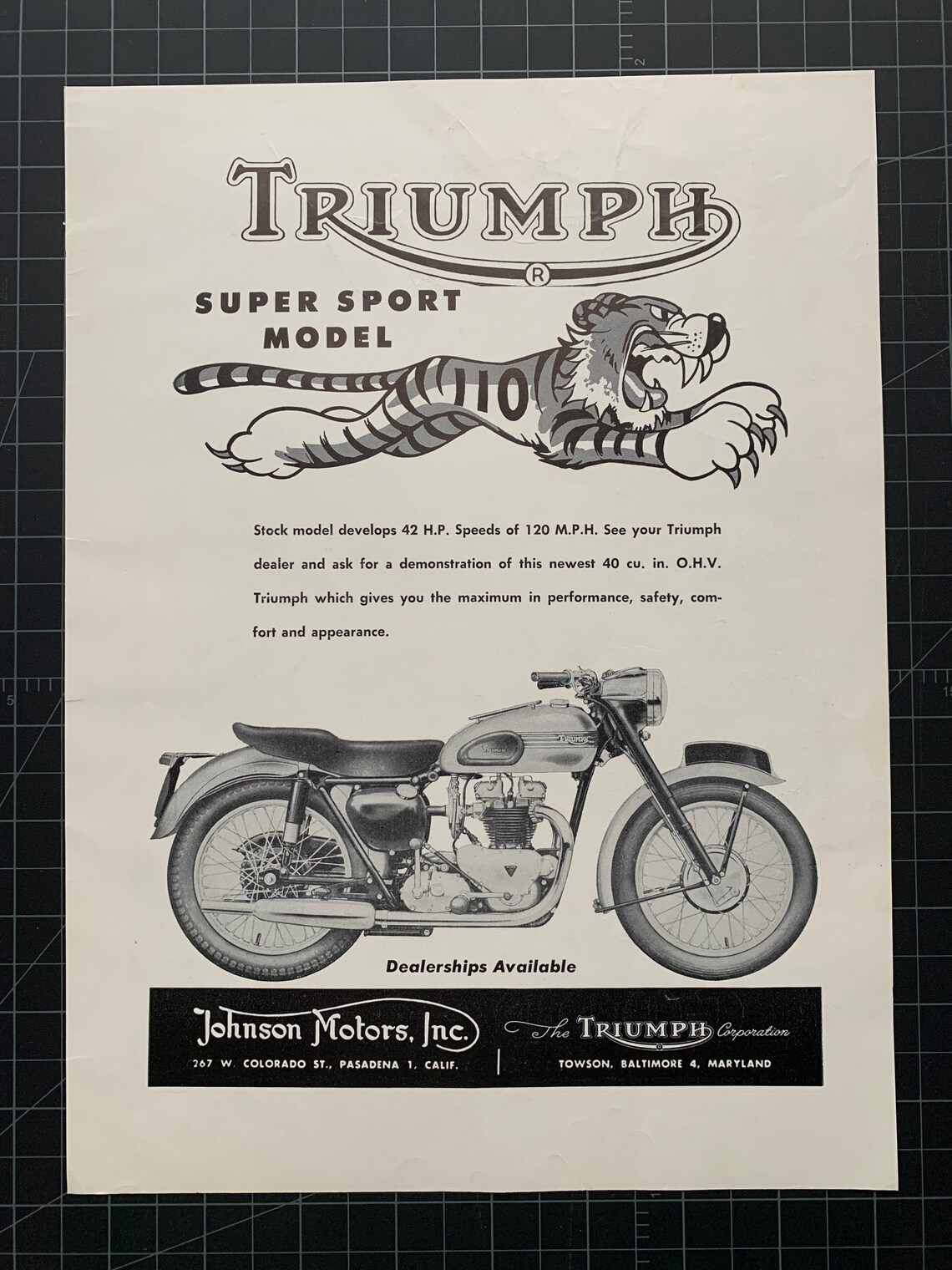 1950s triumph motorcycles