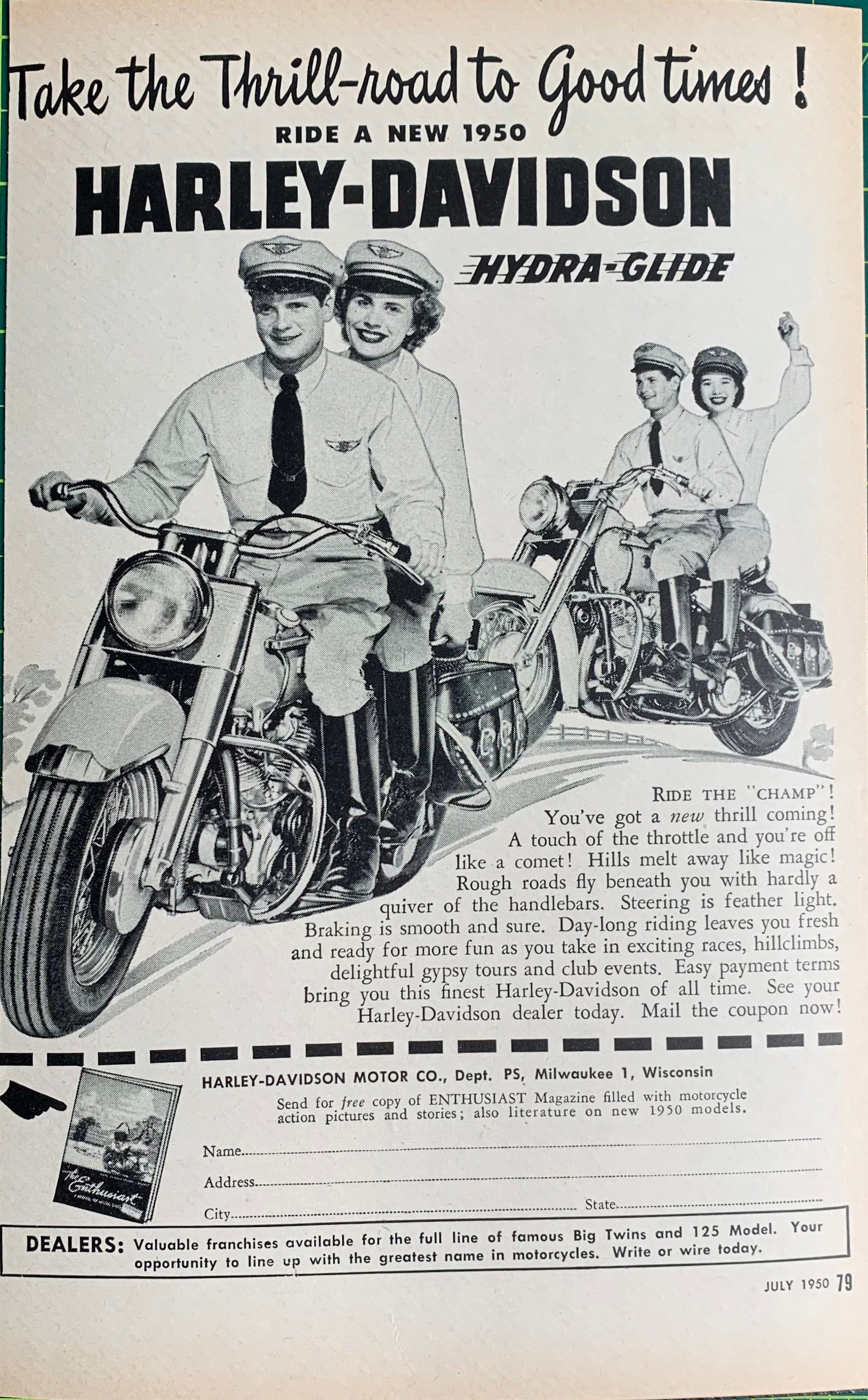 1950s sale harley davidson
