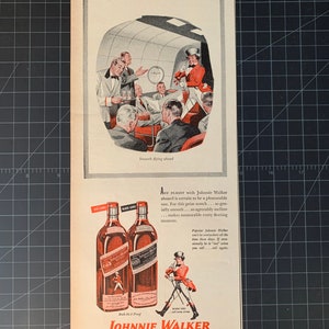 Vintage 1946 Johnnie Walker Whiskey Print advertisement