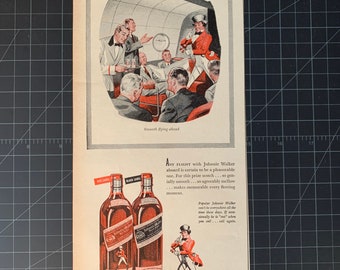 Vintage 1946 Johnnie Walker Whiskey Print Ad