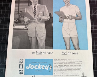 Vintage 1953 Jockey Underwear Original Advertisement