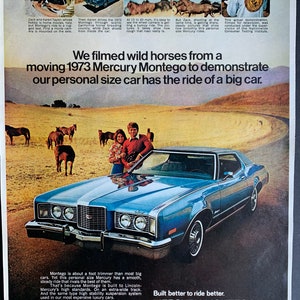 Vintage advertentie voor Ford Mercury Montego Print uit 1973