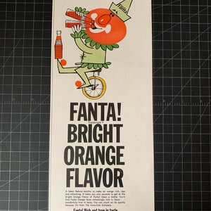 Vintage 1963 fanta soda print advertisement