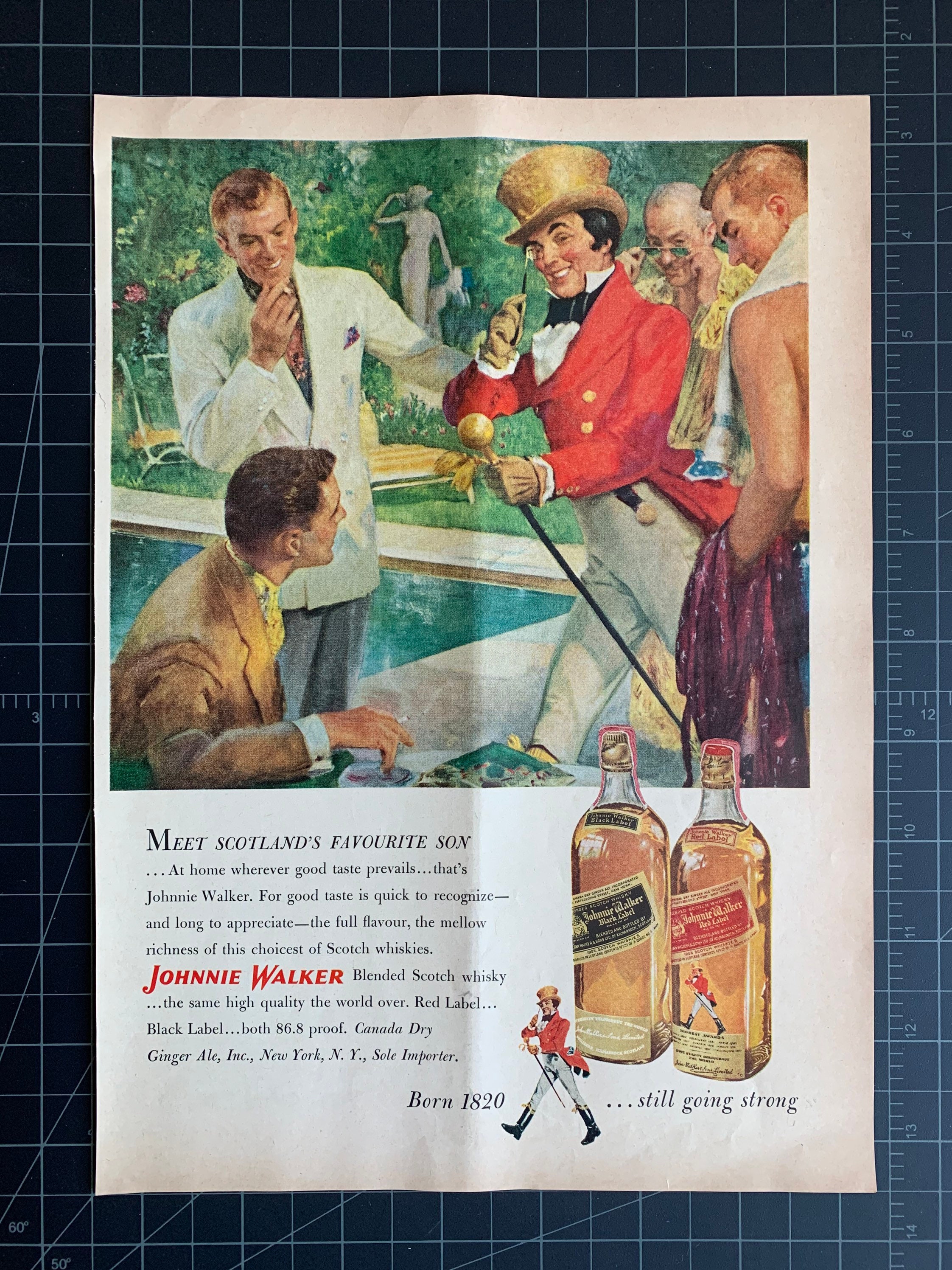 Vintage 1951 Johnnie Walker Whiskey Print Ad - Etsy Finland