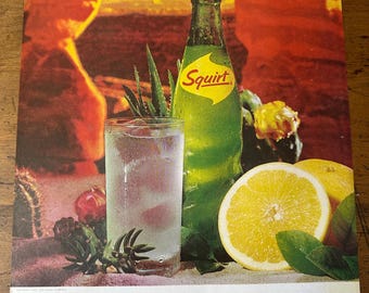 Vintage 1966 Squirt Soda Print Ad