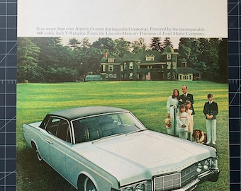 車の広告 1969 リンカーン コンチネンタル (フォード モーター
