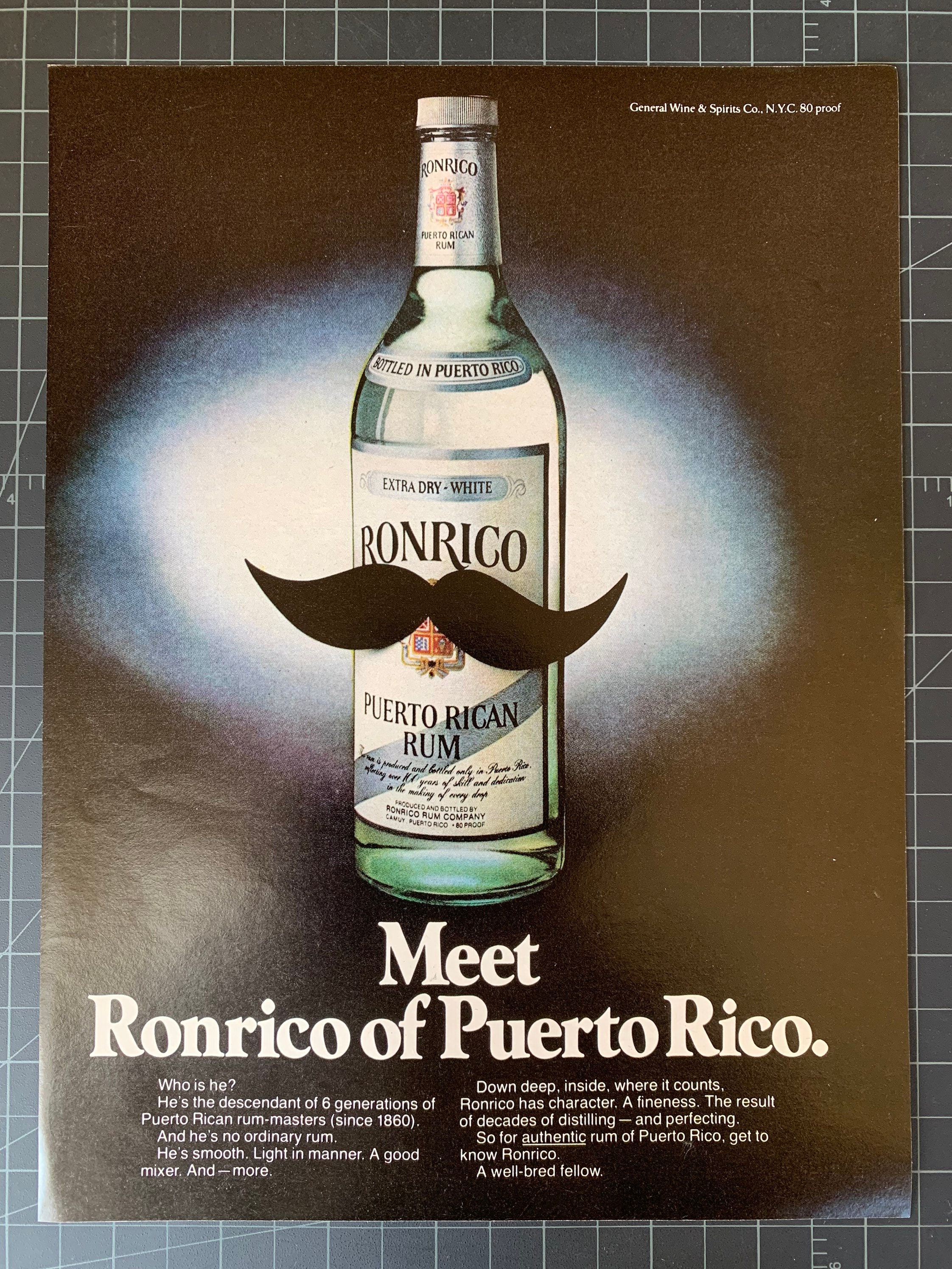 Vintage 1970s Ronrico Puerto Rican Rum Print Ad Etsy