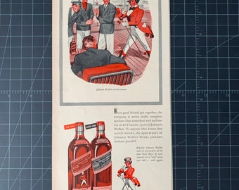 Jahrgang 1946 Johnnie Walker Whisky Original Werbung