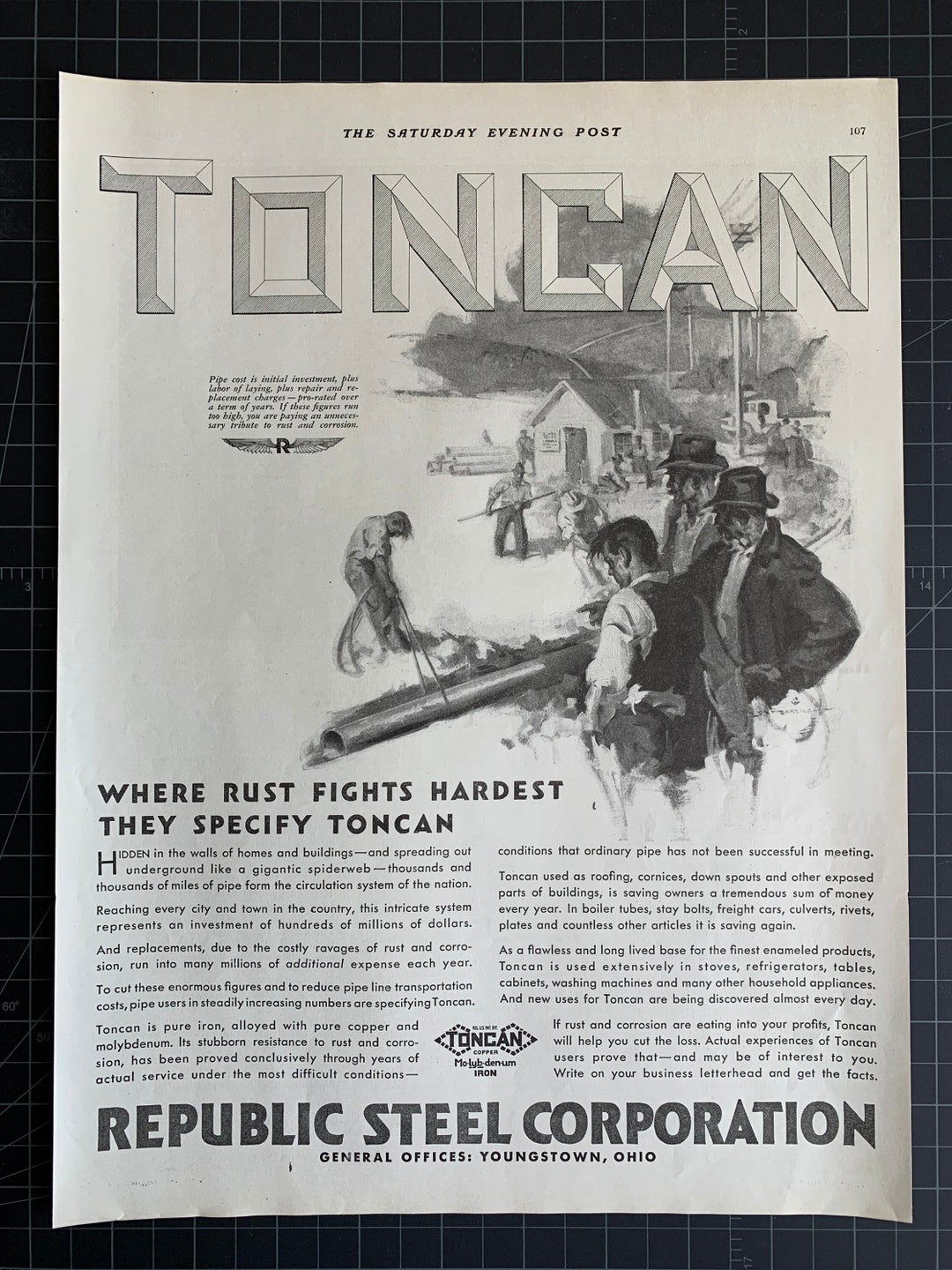 Vintage 1931 Republic Steel Company Original Advertisement - Etsy