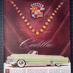 Vintage 1949 cadillac print advertisement