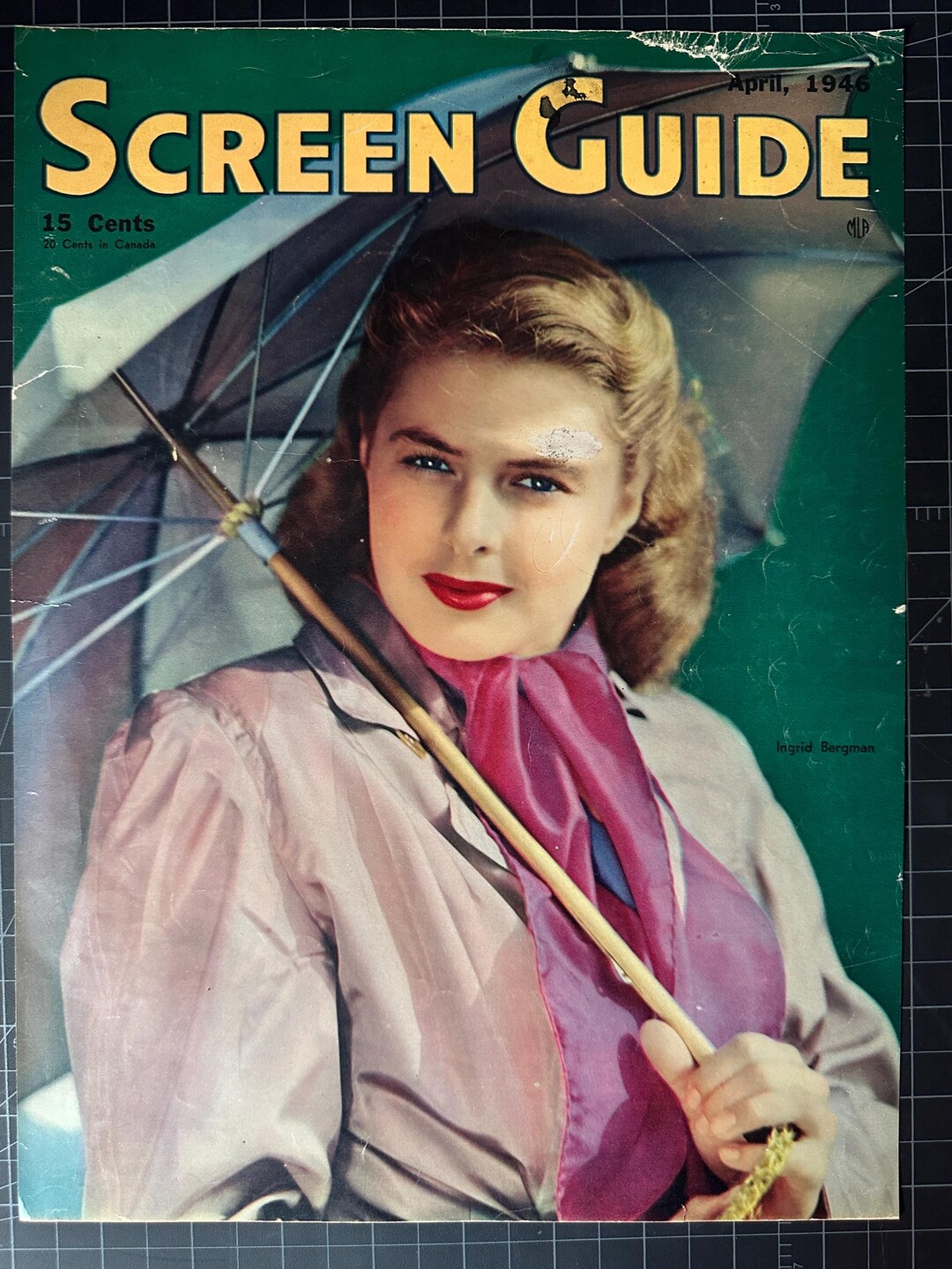 Screen Guide Magazine Vintage 1945 Screen Guide Magazine Cover - Ingrid Bergman - Cover Only ...