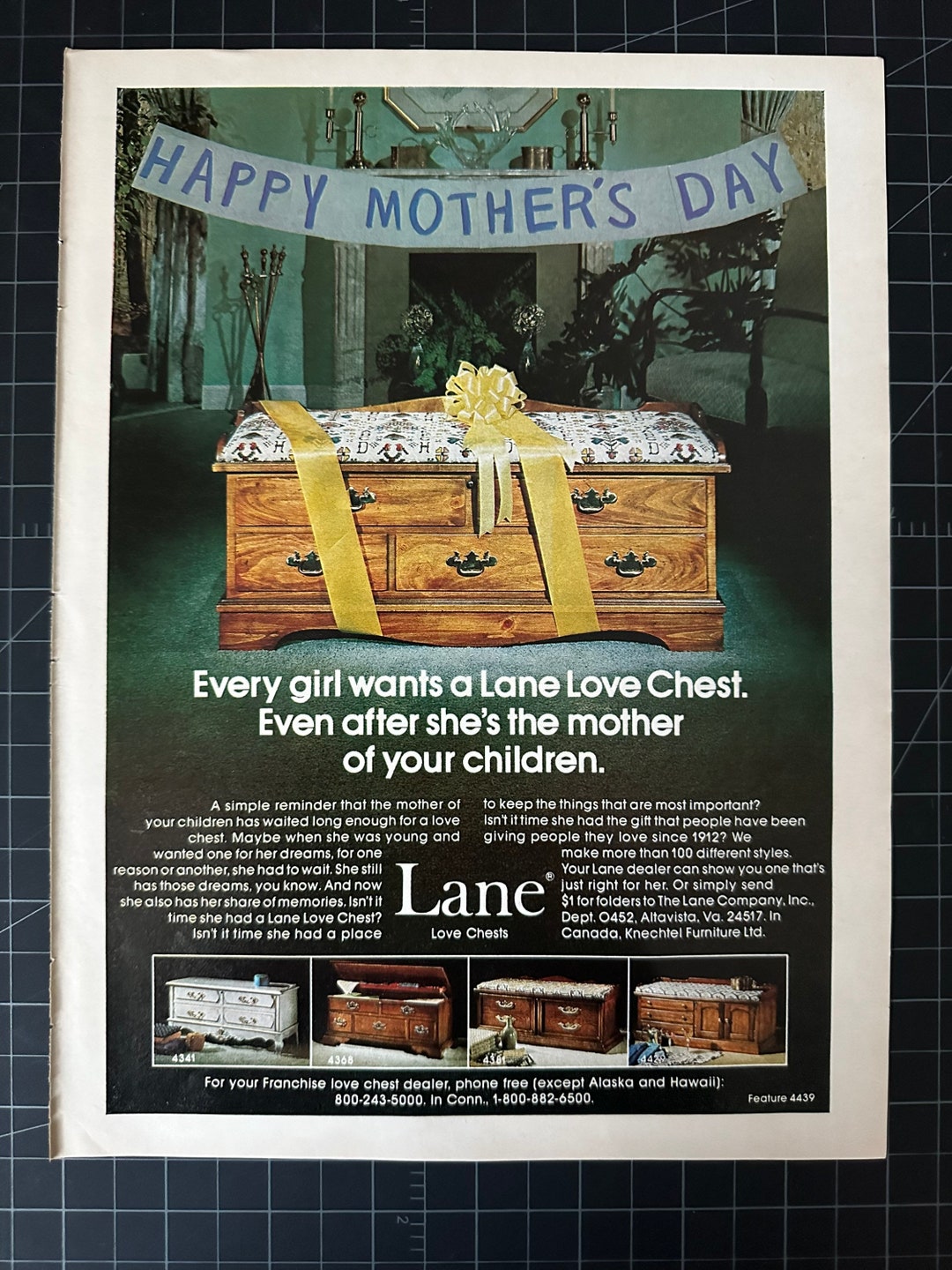 Vintage 1979 Lane Hope Chest Print Ad Etsy