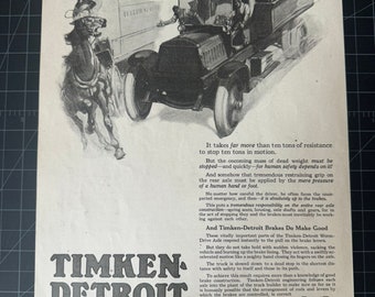 1918 Timken Axles Original Advertisement