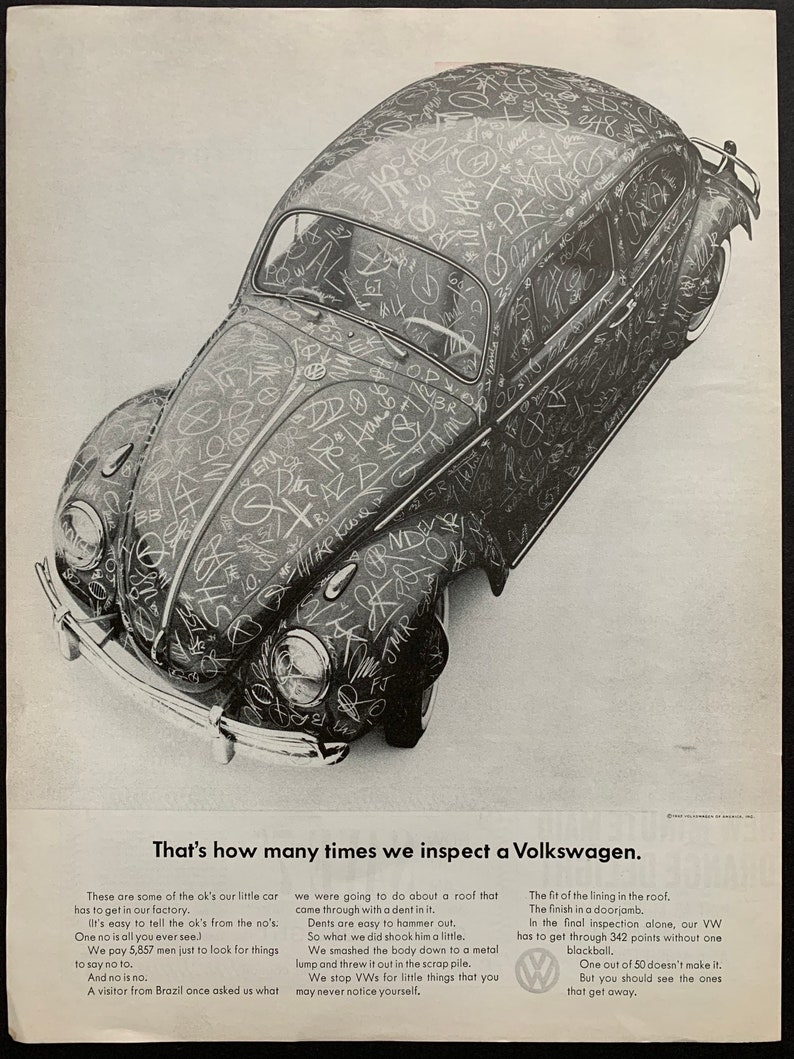 Vintage 1964 Volkswagen Automobile Print Ad