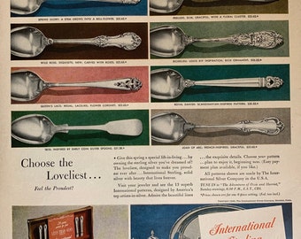 Vintage 1949 international sterling silverware ad