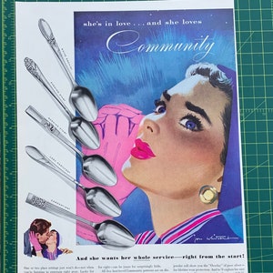 Vintage 1953 Community Plate Silverplate Original Print Ad image 2