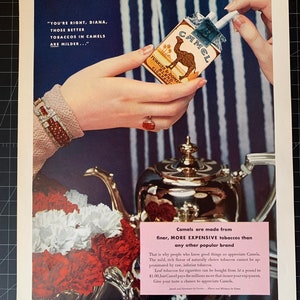 Vintage 1934 camel cigarettes print advertisement