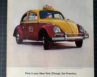 Vintage 1960s volkswagen print ad