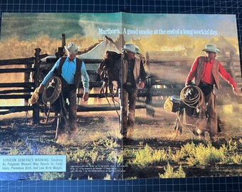 Vintage 1985 Marlboro Cigarettes - 2-Page Original Advertisement