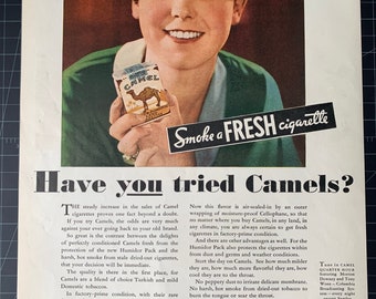 Vintage 1931 Camel Cigarettes Original Advertisement