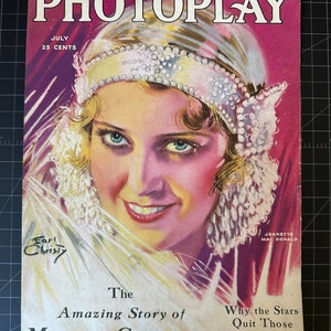 Vintage 1931 photoplay magazine cover - jeanette macdonald - cover onlyvintage